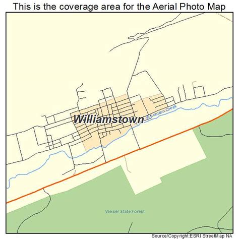 Aerial Photography Map of Williamstown, PA Pennsylvania