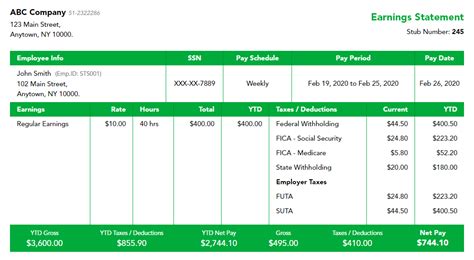 40+ Effective and Printable Pay Stub Templates for Employees