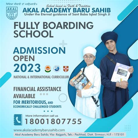 Admissions Open 2023 in Akal Academy Baru Sahib A school based on Faith ...