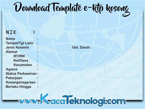 Download Template E-ktp Terbaru Format Photoshop (PSD) - Kaca Teknologi