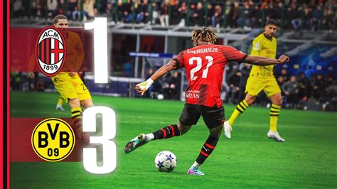 AC Milan 1-3 Borussia Dortmund | #ChampionsLeague Highlights | Matchday 5 - YouTube