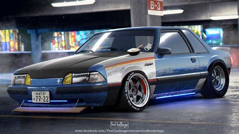 ArtStation - Ford Mustang Foxbody, Abimelec Arellano | Fox body mustang, Mustang art, Notchback ...