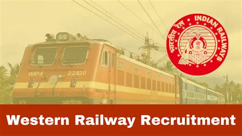 Western Railway Recruitment 2024 Apply Online for Jobs Notification