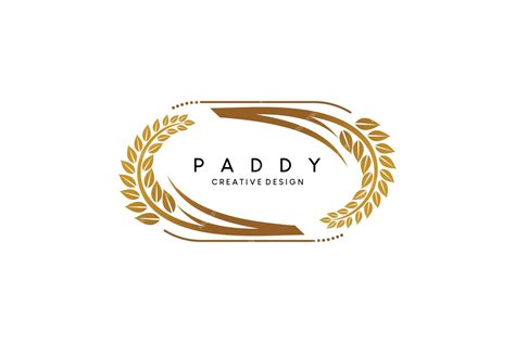 Premium Vector | Paddy logo design with creative concept paddy food logo vector illustration