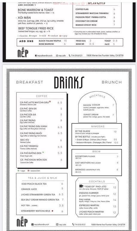 Online Menu of Nep Cafe by Kei Concepts Restaurant, Fountain Valley ...