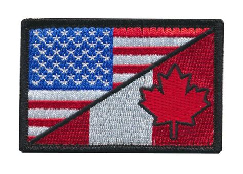 Tactical USA / Canadian Flag Embroidered Patch | Embroidered patches, Canadian flag, Flag patches