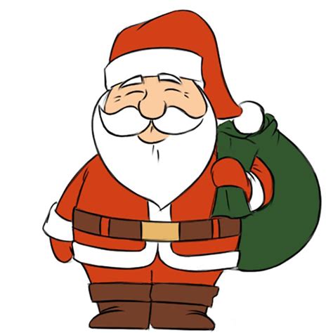 How to draw Santa Claus for kids