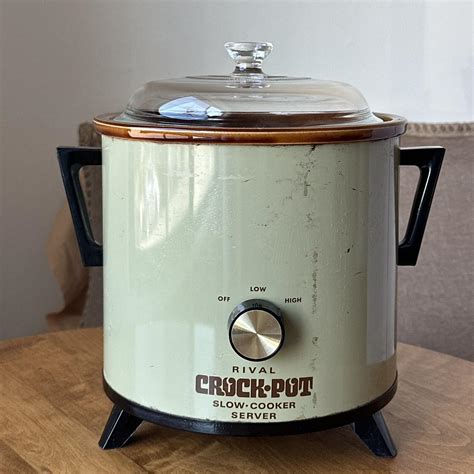 Vintage rival crockpot with removable server & lid... - Depop