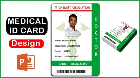 How to make a Doctor id card design in PowerPoint #idcards - YouTube