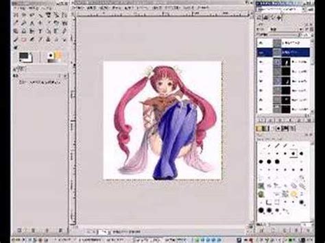 Drawing ANIME art with the GIMP #3 (2 of 2) - YouTube