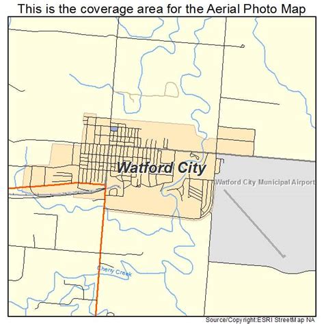 Aerial Photography Map of Watford City, ND North Dakota