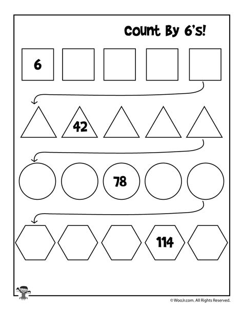 Count by 6's Worksheet | Woo! Jr. Kids Activities : Children's Publishing