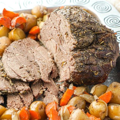 Easy Slow Cooker Lamb Roast | Herb Garlic Roast & Vegetables