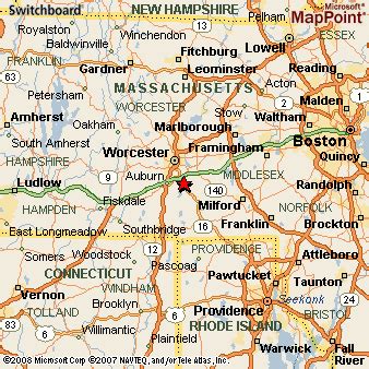 Millbury, Massachussetts Area Map & More