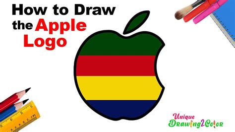 How to Draw Apple Logo Easy (Step by Step Logo Drawing Tutorial) - YouTube