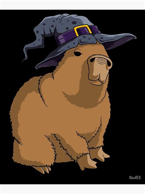 "capybara gift and capybara halloween costume" Poster for Sale by Ibu83 | Redbubble