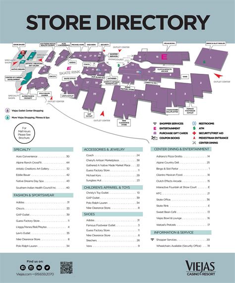 Outlets Map - Viejas Outlet Center