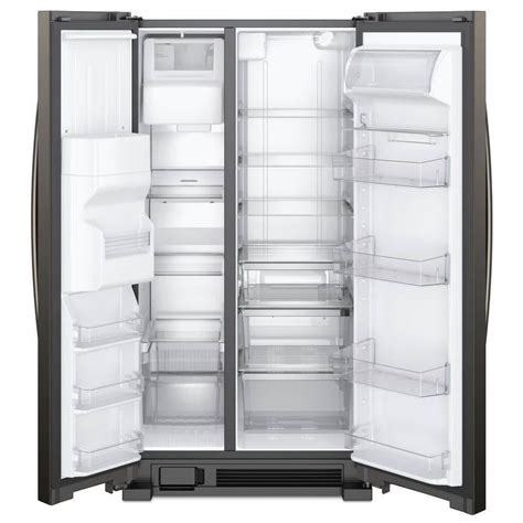 Whirlpool 24.6 SxS Refrigerator Black Stainless - Smart Buy Appliance Outlet