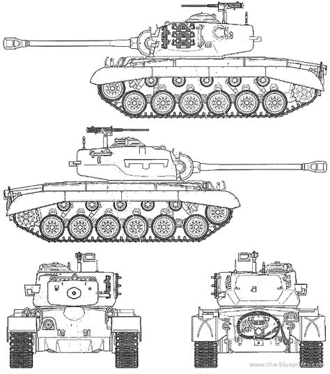 Super Pershing Tank Blueprints