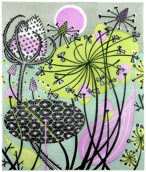 Alliums | Flower prints art, Angie lewin, Linocut prints