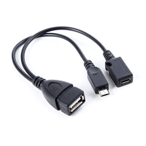 Micro USB to OTG Cable w/Power - נטביט