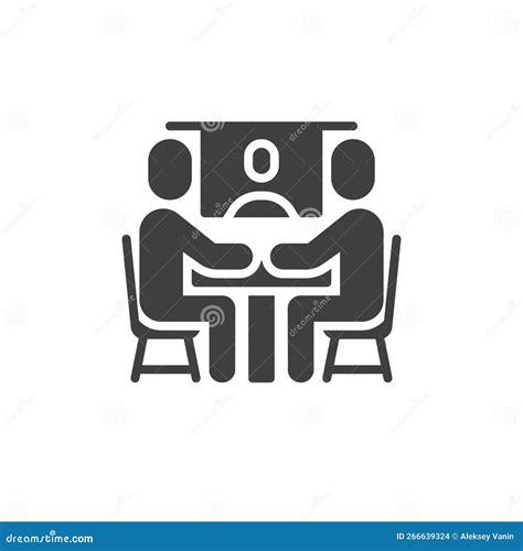 Team meeting vector icon stock vector. Illustration of simple - 266639324