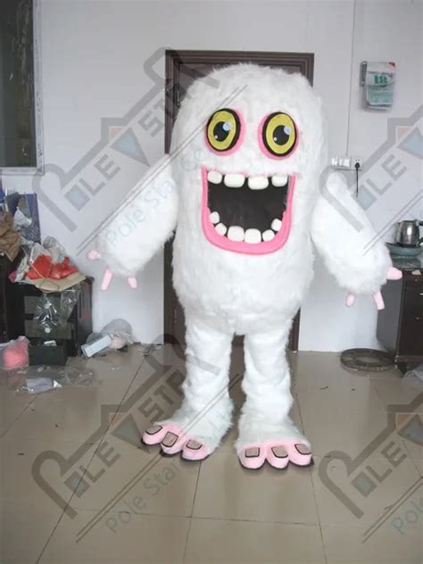 my singing monsters mascot costumes white long fur monster costumes-in Mascot from Novelty ...