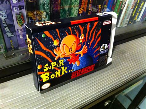 SNES Super Bonk 2 boxBox My Games! Reproduction game boxes