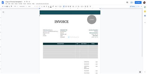 23+ Invoice Template Google Docs Gif * Invoice Template Ideas