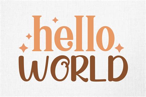 Hello World Graphic by Designfactory · Creative Fabrica