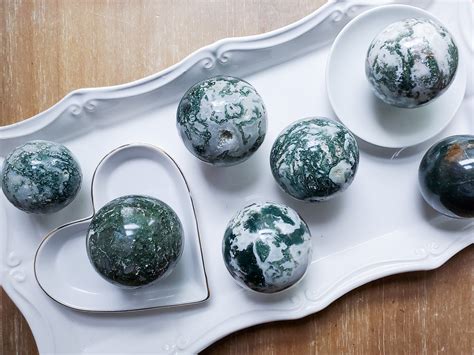 Moss Agate Sphere - Angelic Roots