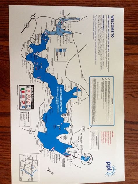 Lake Wallenpaupack Printable Map