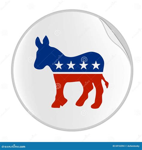 Democratics logo sticker editorial stock image. Illustration of donkey ...