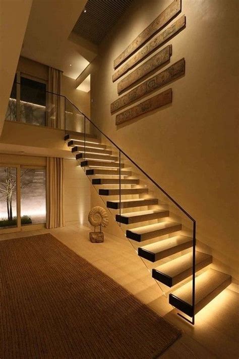 Like the illumination of each step. | Staircase lighting ideas ...