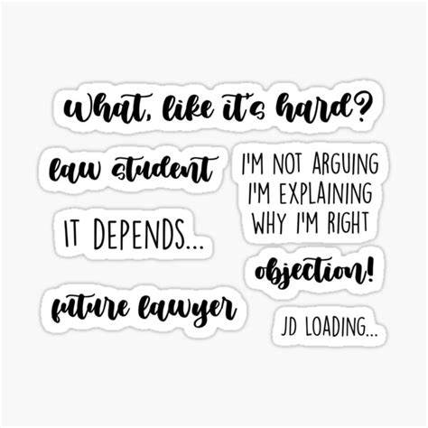 "law student sticker pack" Sticker for Sale by Nicole Christine | Redbubble