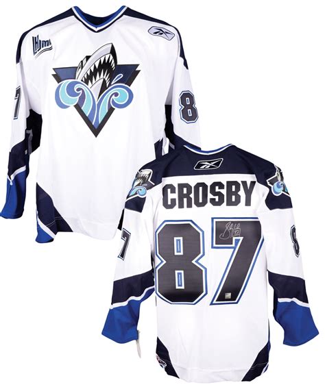 Lot Detail - Sidney Crosby Signed Rimouski Oceanic Jersey with COA