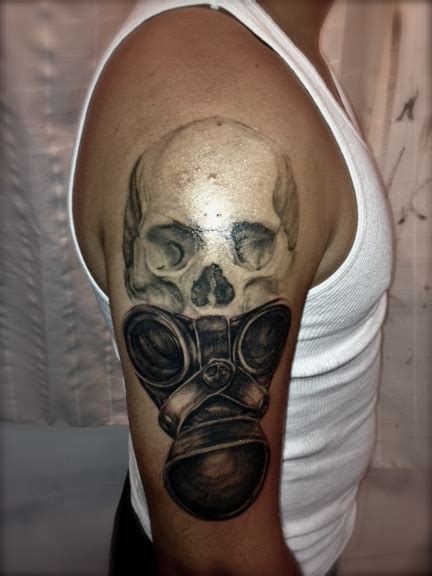 Skull and gas mask tattoo - | TattooMagz › Tattoo Designs / Ink Works / Body Arts Gallery