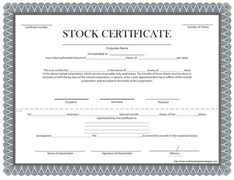 Stock Certificate Template - Grey Download Fillable PDF | Templateroller