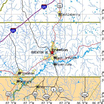 Brewton, Alabama (AL) ~ population data, races, housing & economy