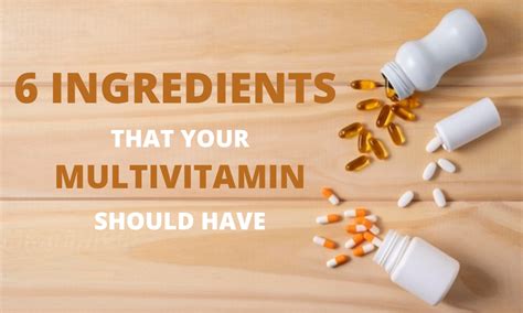 6 Ingredients That Your Multivitamin Should Have | VitaPack Nutrition