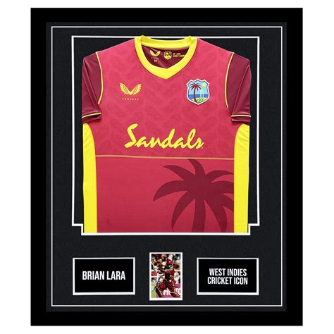 Signed Brian Lara Framed Display - West Indies Cricket Icon Jersey