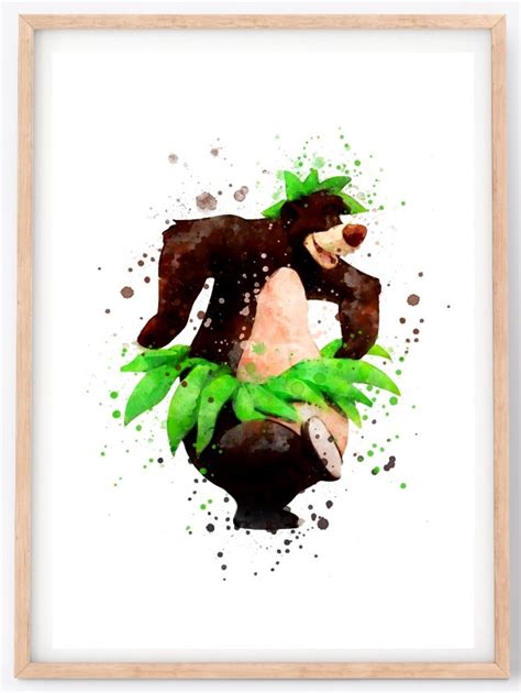 Baloo from The Jungle Book Watercolour Art Print - MadeMe