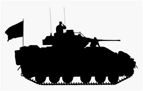 Transparent Military Silhouette Png - Bradley Tanks Clipart, Png ...