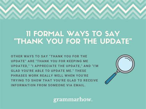 11 Formal Ways to Say "Thank You for the Update" - TrendRadars