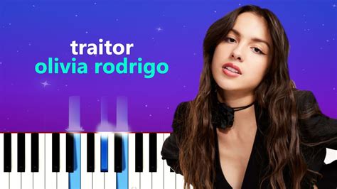 Olivia Rodrigo - Traitor | Piano Tutorial + sheet music Chords - Chordify