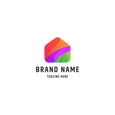 Premium Vector | Colorful house artwork logo template