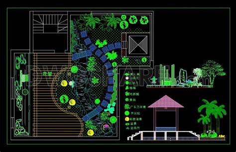 113.Free download of detailed Autocad drawings for garden design