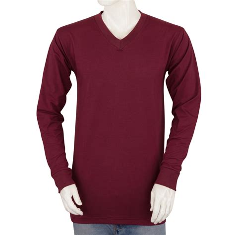 Styllion Big & Tall V Neck Long Sleeve Tee for Men - Heavy Weight ...