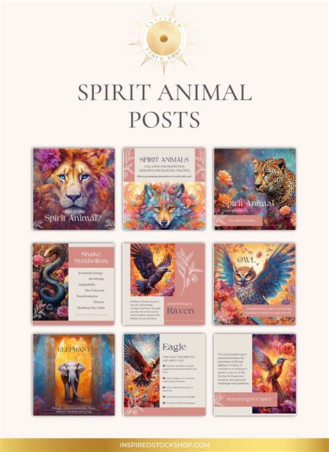 Spirit Animal Oracle Card Templates - Inspired Stock Shop