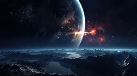 Space Planets And Mountains With Space Wallpaper 480p Background, Space Picture 4k, Hd, Scifi ...